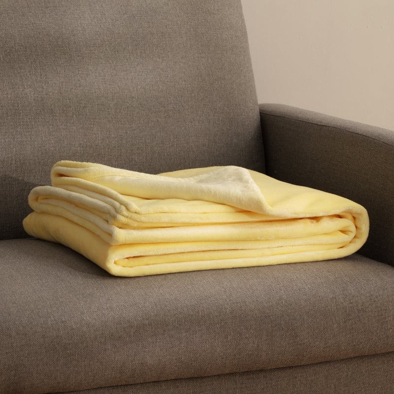 Torkkupeitto Floss keltainen 200 x 220 cm